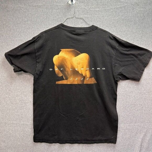 DEF LEPPARD SLANG VINTAGE CONCERT SHIRT ROCK BAND PHOTO FRONT BACK WINGS 1996 XL - Picture 6 of 6